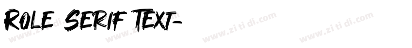 Role Serif Text字体转换 Role Serif Text字体转换
